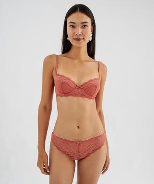 Soutien-gorge à armatures forme corbeille en dentelle vue4 - GEMO(HOMWR FEM) - GEMO