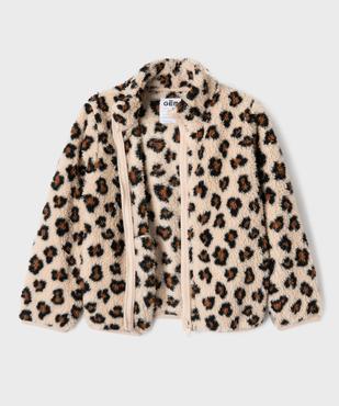 Sweat zippé à col montant en sherpa fille vue2 - GEMO (ENFANT) - GEMO