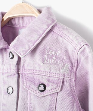 Veste bébé fille en jean coloré et délavé - LuluCastagnette vue2 - LULUCASTAGNETTE - GEMO