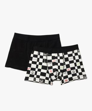 Boxer garçon imprimé damier (lot de 2) vue1 - GEMO 4G GARCON - GEMO