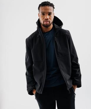 Blouson softshell à capuche déperlant homme vue1 - GEMO (HOMME) - GEMO