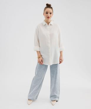 Chemise manches longues en double gaze de coton femme vue1 - GEMO(FEMME PAP) - GEMO