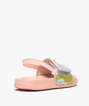 Mules de piscine fille à bride élastique et bandeau scratch vue4 - GEMO (ENFANT) - GEMO