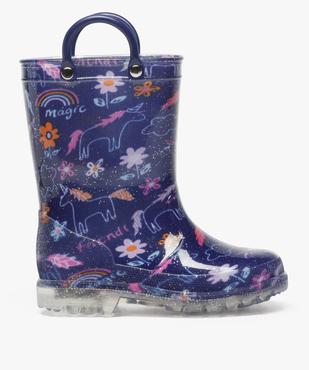 Bottes de pluie clignotantes à motifs licornes vue1 - GEMO (ENFANT) - GEMO