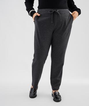 Pantalon en maille souple et extensible femme grande taille vue1 - GEMO (G TAILLE) - GEMO