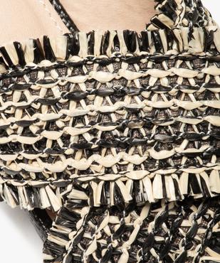 Mules femme à talon et brides en fibres tressées vue6 - GEMO(URBAIN) - GEMO
