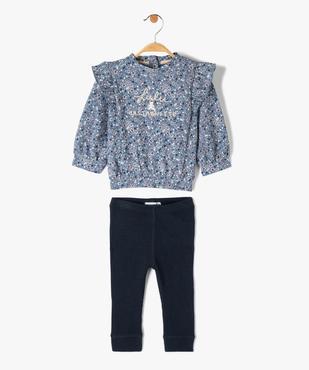 Ensemble bébé fille 2 pièces : blouse fleurie + legging côtelé - LuluCastagnette vue1 - LULUCASTAGNETTE - GEMO