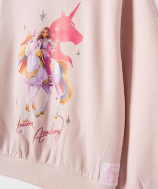 Sweat avec motif licorne pailleté fille - Unicorn Academy vue2 - UNICORN ACADEMY - GEMO