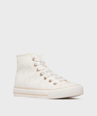 Baskets montantes en toile brodée femme - Follow Me vue2 - FOLLOW ME - GEMO
