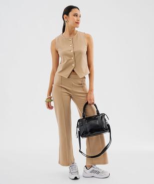 Gilet de costume sans manches à boutons dorés femme vue4 - GEMO(FEMME PAP) - GEMO