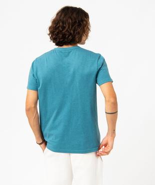 Tee-shirt manches courtes col tunisien homme vue3 - GEMO 4G HOMME - GEMO