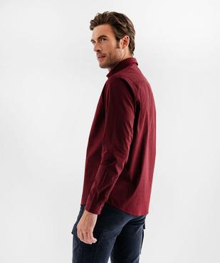 Chemise manches longues coupe droite en coton imprimé motifs géométriques homme vue3 - GEMO 4G HOMME - GEMO