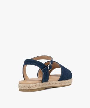 Sandales en toile denim avec semelle corde épaisse femme vue4 - VALENTINA BALDA - GEMO