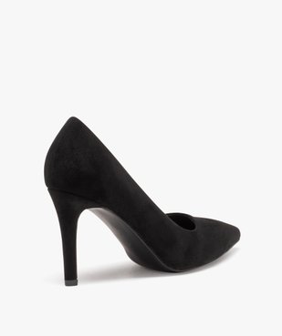 Escarpins femme unis en suédine à talon aiguille vue4 - GEMO(URBAIN) - GEMO