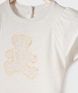 Tee-shirt manches courtes à volants bébé fille - LuluCastagnette vue2 - LULU CASTAGNETTE GEMO FOR GOOD - GEMO
