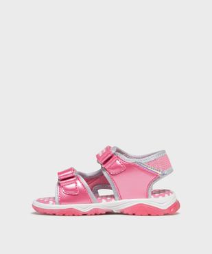 Sandales à scratch à motifs coeurs et chaton fille - Hello Kitty vue3 - HELLO KITTY - GEMO