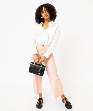 Jean « wide leg » taille haute imprimé femme vue5 - GEMO 4G FEMME - GEMO