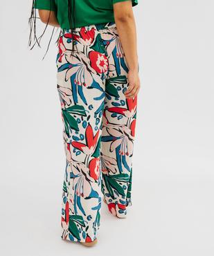 Pantalon ample fluide imprimé femme grande taille vue3 - GEMO (G TAILLE) - GEMO