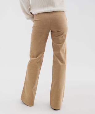 Pantalon flare en velours fines côtes à pont femme - LuluCastagnette vue4 - LULUCASTAGNETTE - GEMO