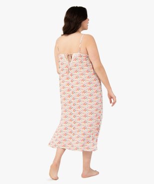 Nuisette femme grande taille à fines bretelles à motifs fleuris vue3 - GEMO(HOMWR FEM) - GEMO