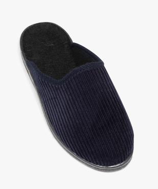Chaussons homme mules confort dessus en velours côtelé uni vue5 - GEMO(HOMWR HOM) - GEMO
