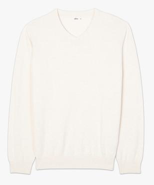 Pull homme en coton avec col V vue4 - GEMO (HOMME) - GEMO