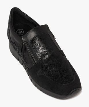 Mocassins femme confort à semelle plateforme avec double zip vue5 - G'FLEX GEMO FOR GOOD - GEMO