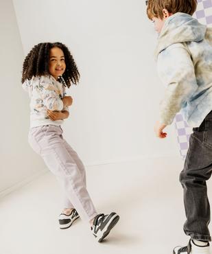 Jean wide leg avec ceinture élastique ajustable fille vue1 - GEMO (ENFANT) - GEMO