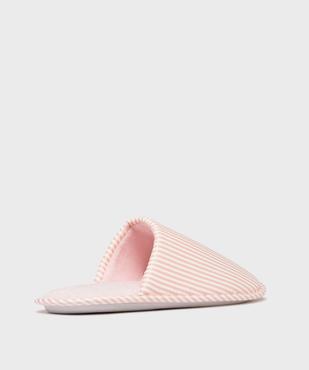 Mules d’intérieur à rayures femme vue4 - GEMO 4G FEMME - GEMO