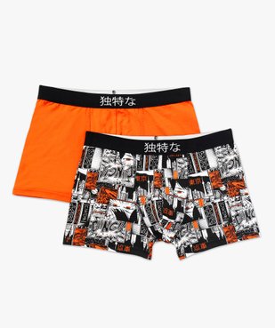 Boxers en coton stretch motif mangas homme (lot de 2) vue5 - GEMO 4G HOMME - GEMO