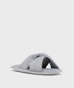 Mules d’intérieur ouvertes à brides croisées femme vue2 - GEMO(HOMWR FEM) - GEMO