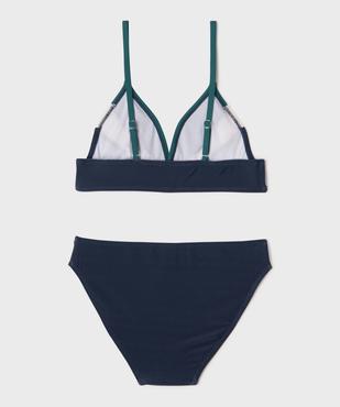 Maillot de bain 2 pièces tricolore fille - Camps United vue3 - CAMPS - GEMO
