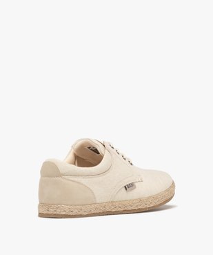 Baskets en toile tige basse avec semelle de corde homme - Lee Cooper vue5 - LEE COOPER - GEMO