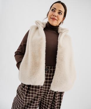 Veste sans manches en fourrure imitation femme grande taille vue1 - GEMO 4G GT - GEMO