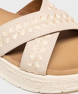 Sandales à talon compensé et brides brodées femme - Valentina Baladno vue6 - VALENTINA BALDA - GEMO