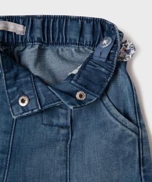 Short en jean à pont bébé fille  - LuluCastagnette vue3 - LULU CASTAGNETTE GEMO FOR GOOD - GEMO