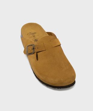 Sabots en cuir suédé avec semelle intérieure anatomique femme vue5 - TANEO GEMO FOR GOOD - GEMO