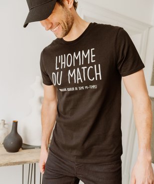 Tee-shirt homme à manches courtes avec message humoristique vue6 - GEMO 4G HOMME - GEMO