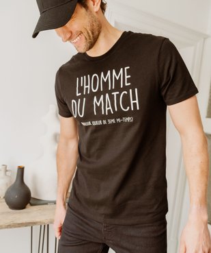 Tee-shirt homme à manches courtes avec message humoristique vue6 - GEMO 4G HOMME - GEMO