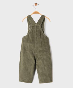 Salopette en velours côtelée à entrejambe zippé bébé garçon vue4 - GEMO(BEBE DEBT) - GEMO