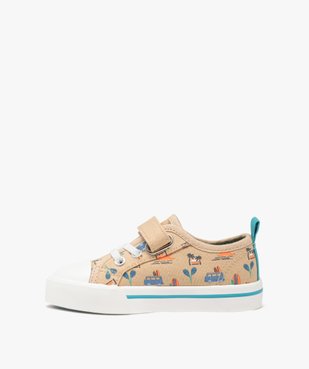 Baskets en toile imprimée avec scratch et lacets élastiques garçon vue4 - GEMO 4G GARCON - GEMO