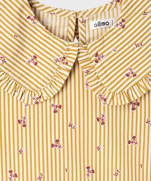 Chemise rayée avec grand col Claudine fille vue2 - GEMO (ENFANT) - GEMO