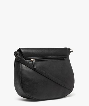 Sac à bandoulière avec rabat multi-matières femme vue2 - GEMO (ACCESS) - GEMO