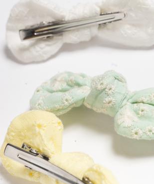 Pinces à cheveux crocodile avec nœud en broderie (lot de 4) vue2 - GEMO (ACCESS) - GEMO