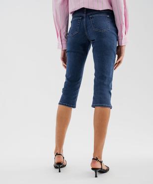 Pantacourt en jean coupe slim femme vue3 - GEMO(FEMME PAP) - GEMO