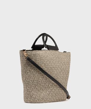 Sac en paille bicolore porté main femme vue2 - GEMO (ACCESS) - GEMO