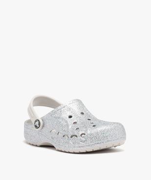 Sabots souples fille dessus perforé à paillettes - Crocs vue2 - CROCS - GEMO
