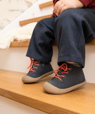 Chaussures premiers pas à lacets et zip bébé garçon – Buggy Shoes vue7 - BUGGY - GEMO