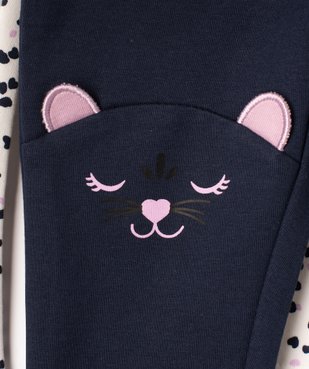 Legging imprimé bébé fille (lot de 2) vue2 - GEMO(BEBE DEBT) - GEMO