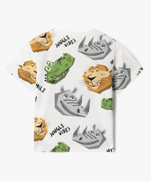 Tee-shirt manches courtes à motifs animaux de la jungle garçon vue3 - GEMO 4G GARCON - GEMO
